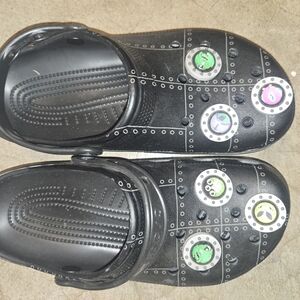 Black Clogs with Fun Accents